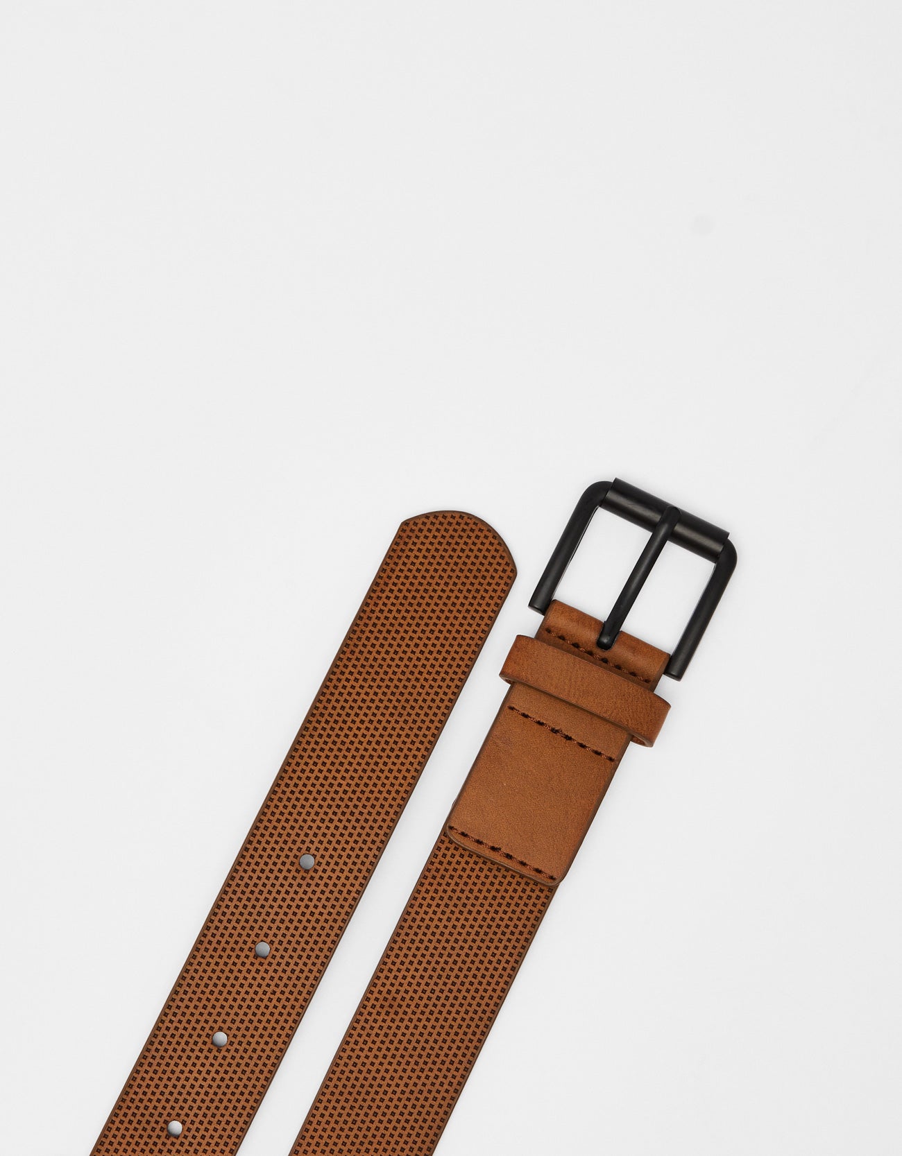 Embossed faux leather belt