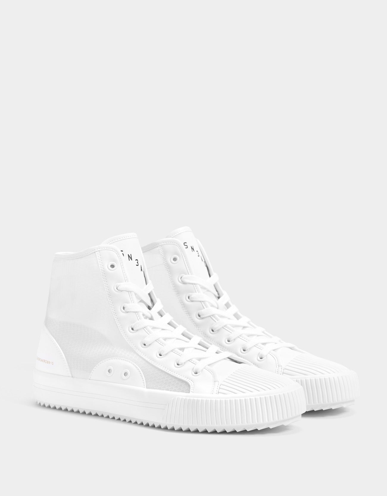 Men’s transparent high-top trainers