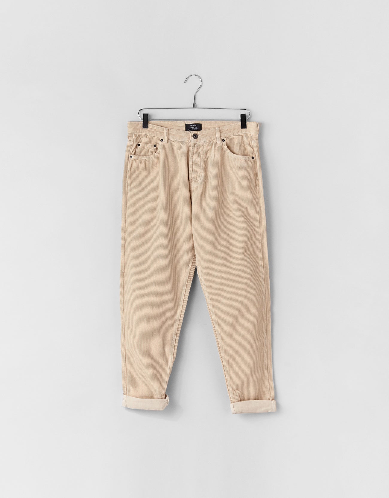 Slim fit corduroy carrot trousers