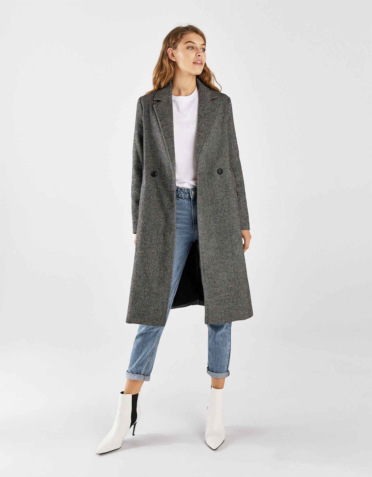 Straight long coat