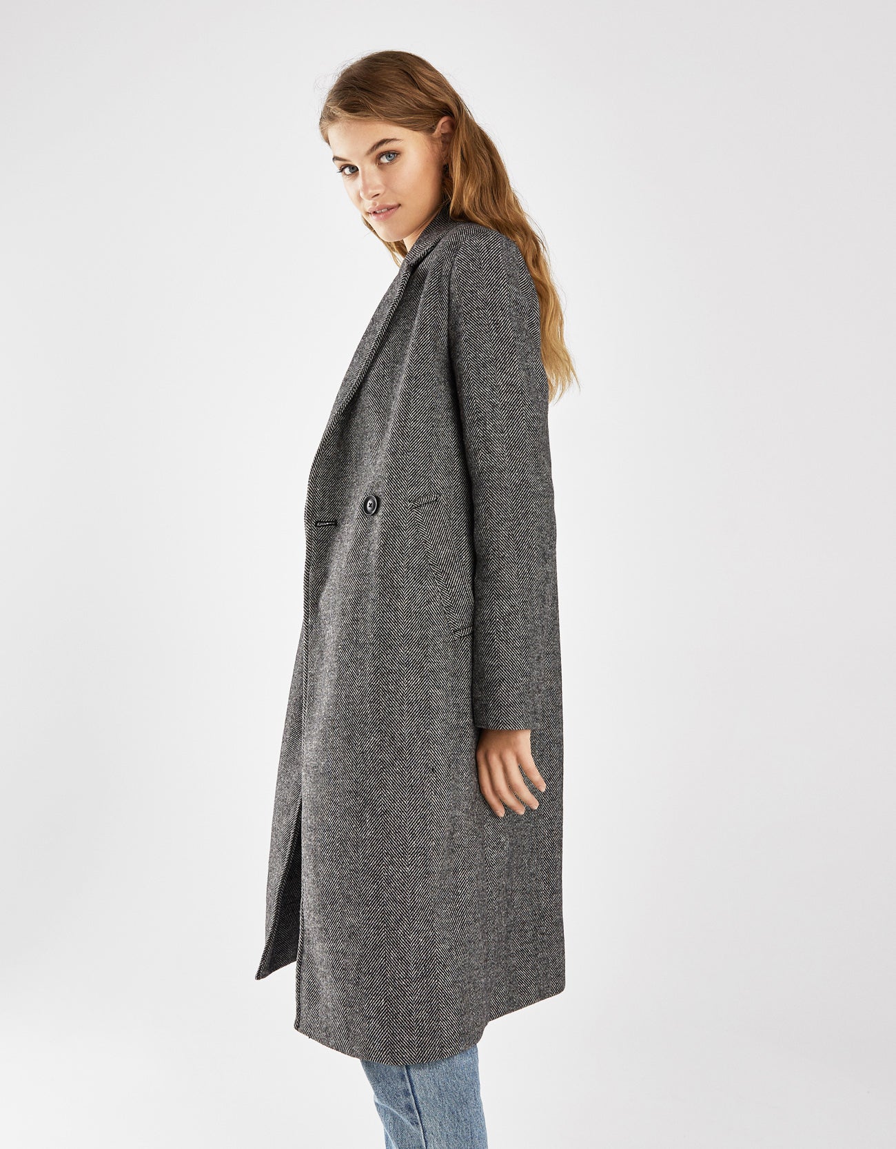 Straight long coat
