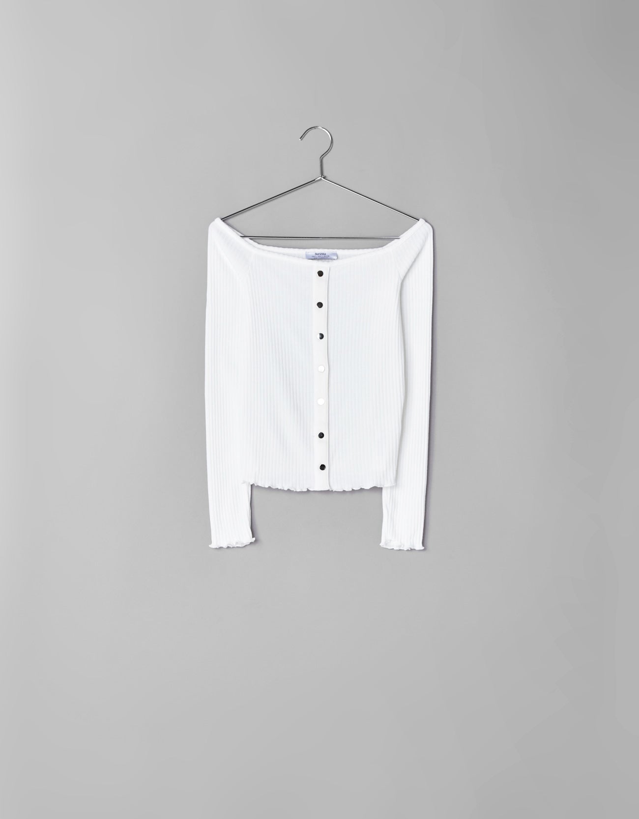 Button-up off the Shoulder Top