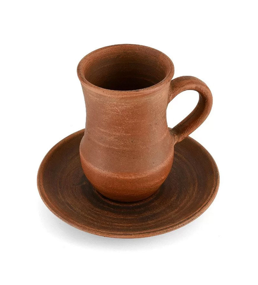 Vintage Tea Cup Saucer Mitti Terecotta