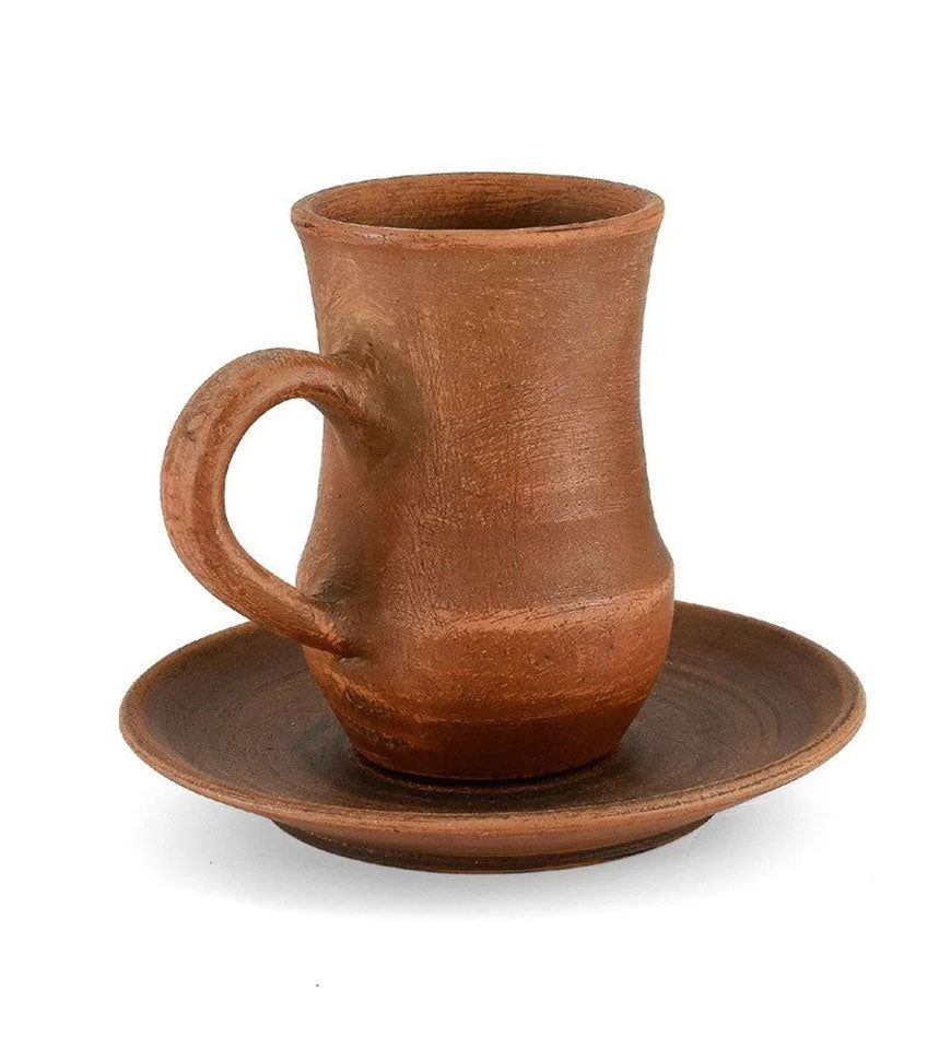 Vintage Tea Cup Saucer Mitti Terecotta