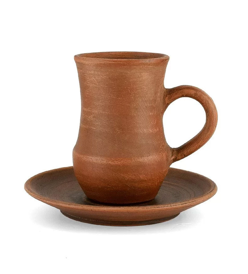 Vintage Tea Cup Saucer Mitti Terecotta