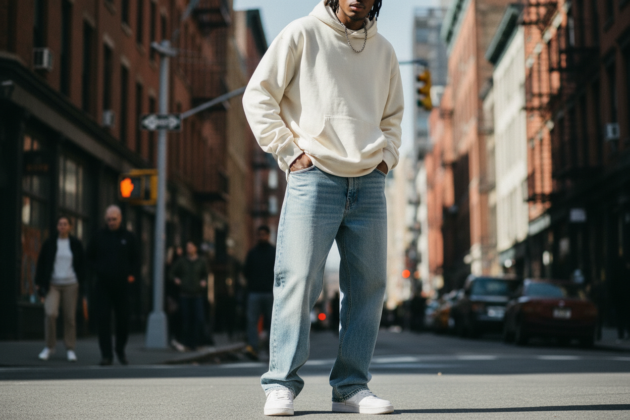 Light Wash Baggy Jeans