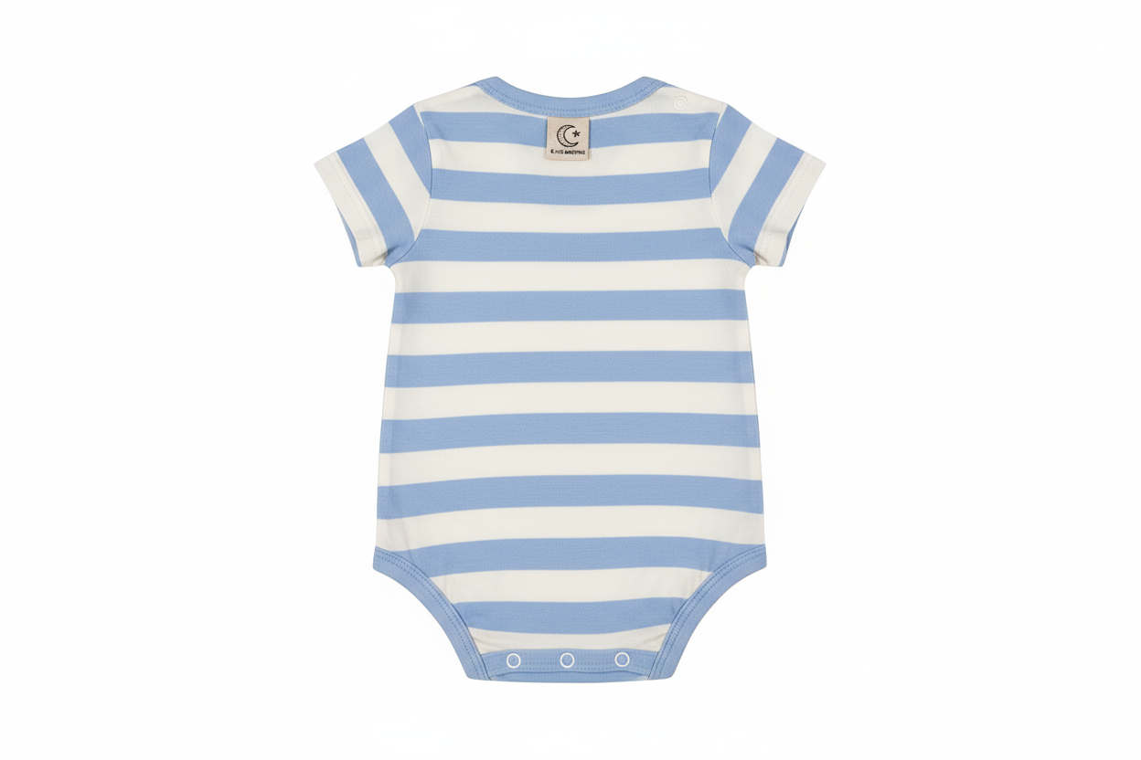 Baby Boy Striped Romper - Back View