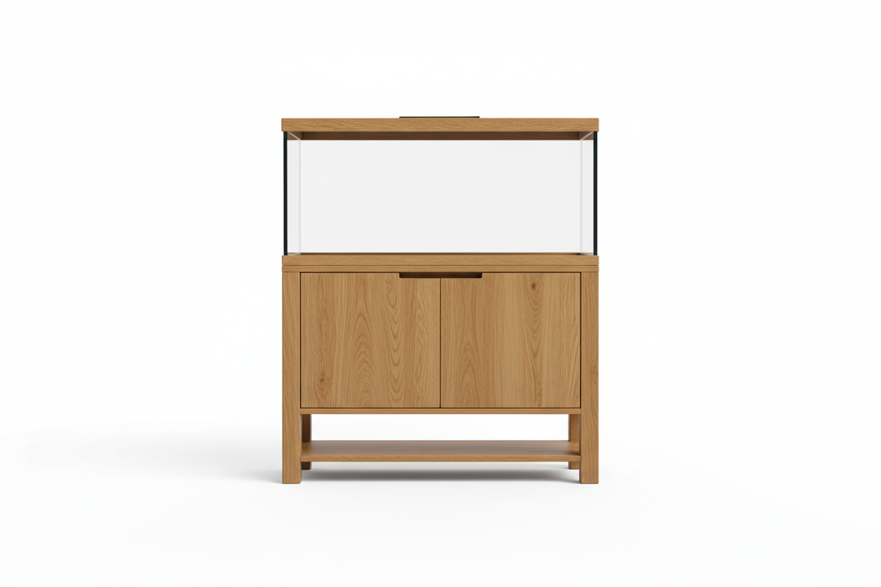 Wooden Aquarium Stand - Oak Finish