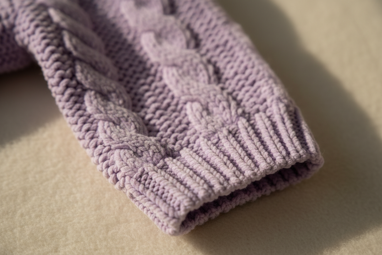 Sleeve Knit Texture Close-up - Lilac
