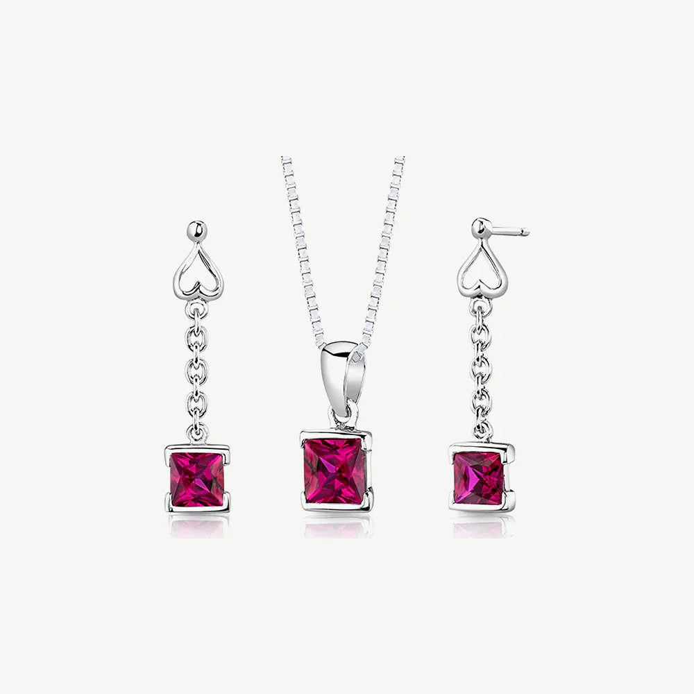 Necklace/Pierced Earrings Set