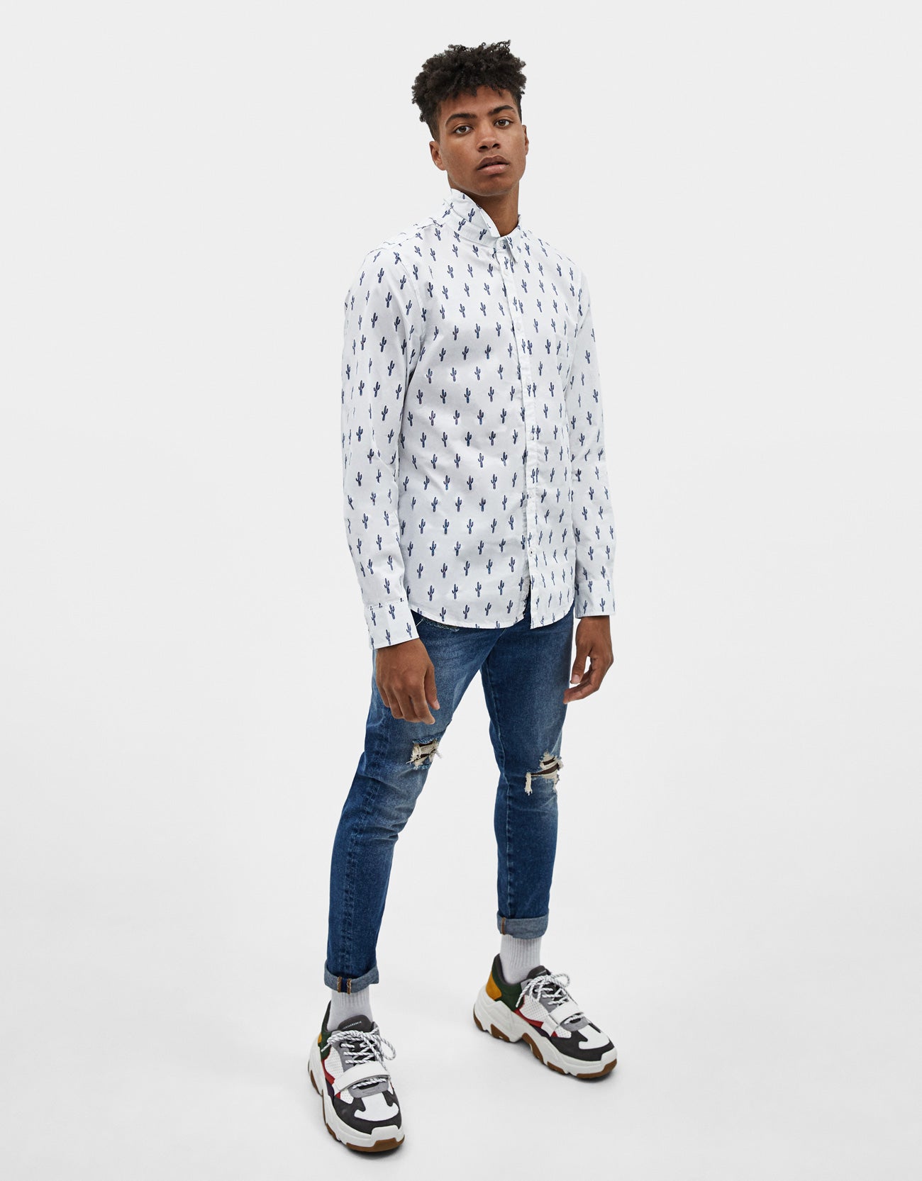 Regular fit long shirt