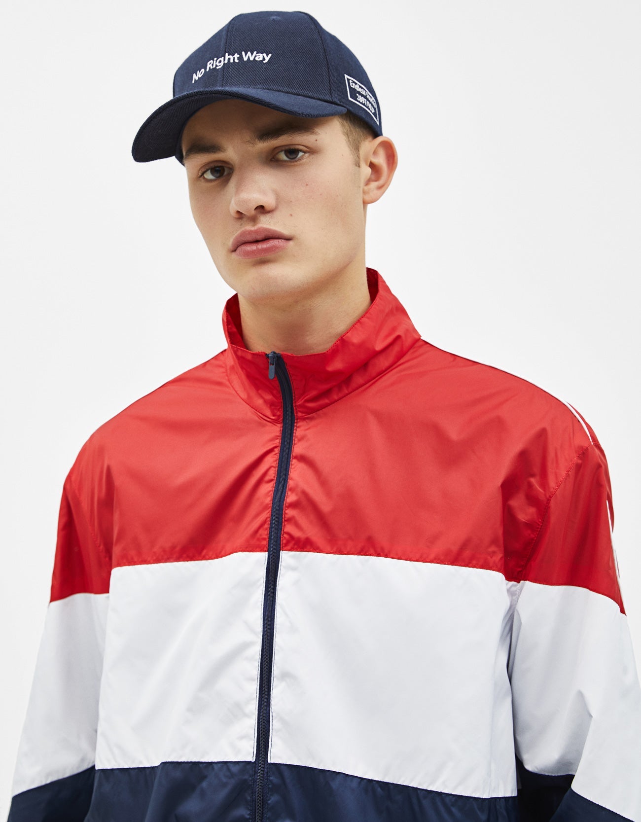 Thin colour block jacket