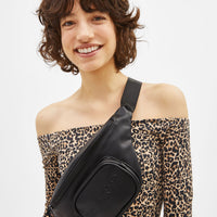 Faux leather belt bag