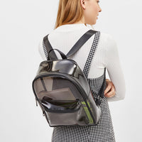 Transparent vinyl backpack