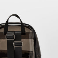 Transparent vinyl backpack