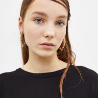 Set of 3 pairs of hoop earrings