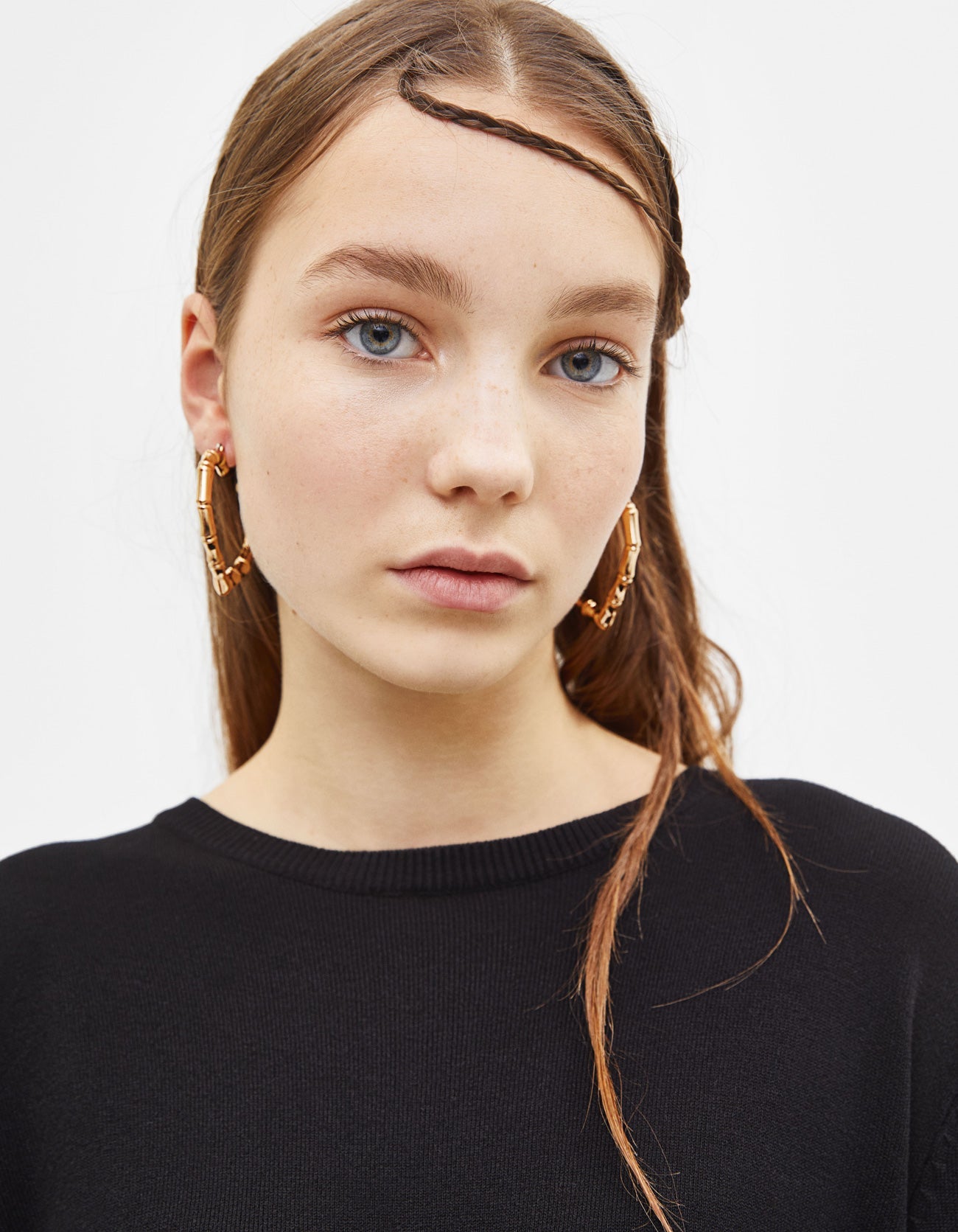 Set of 3 pairs of hoop earrings