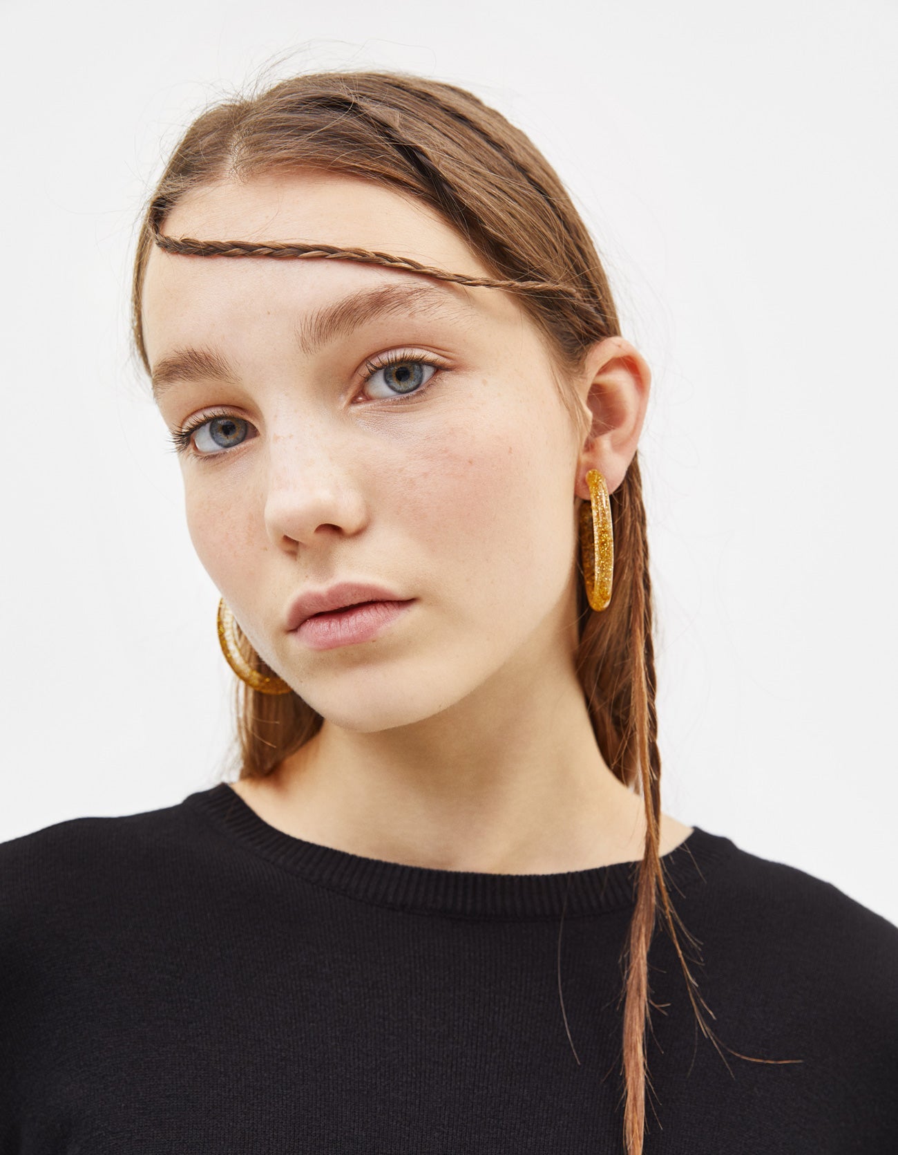 Set of 3 pairs of hoop earrings