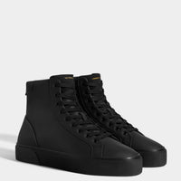 Mens high-top trainers with broguing