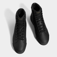 Mens high-top trainers with broguing