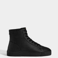 Mens high-top trainers with broguing