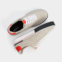 Contrast LEATHER trainers