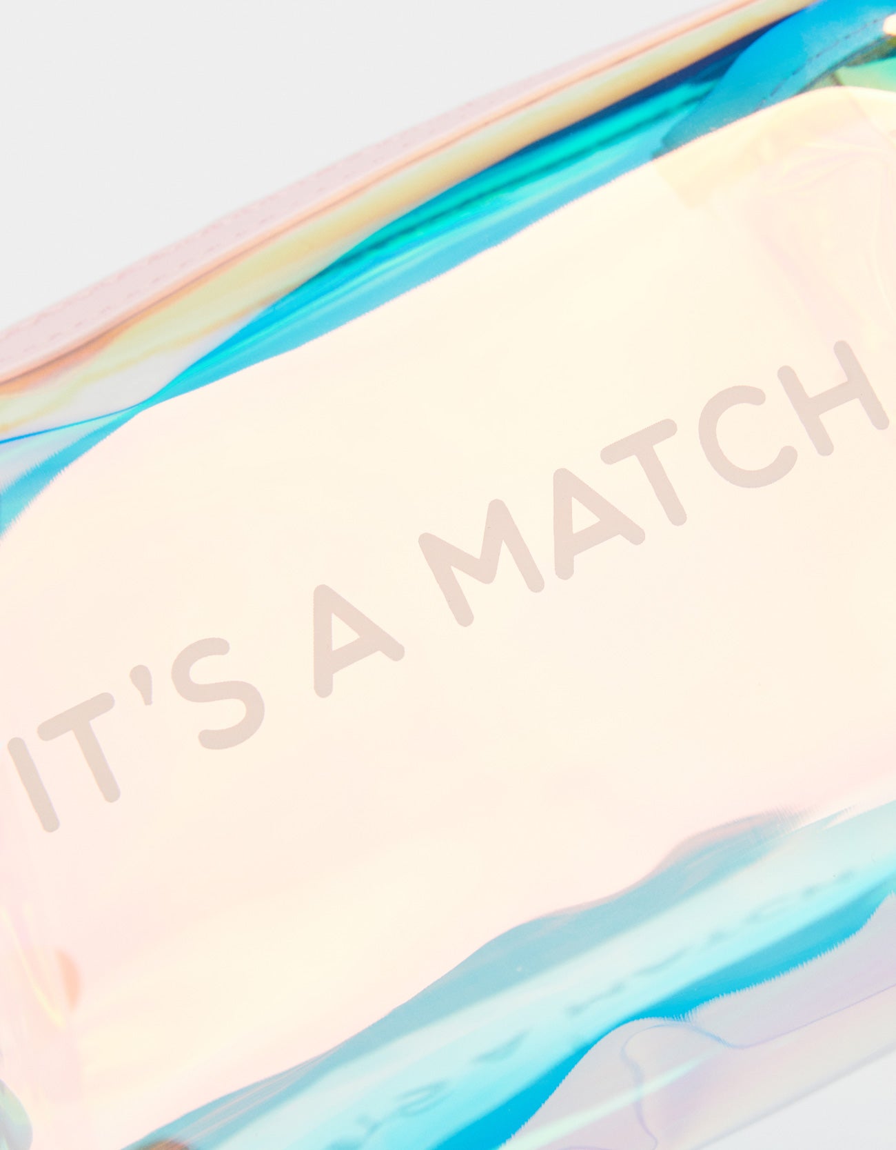Iridescent toiletry bag