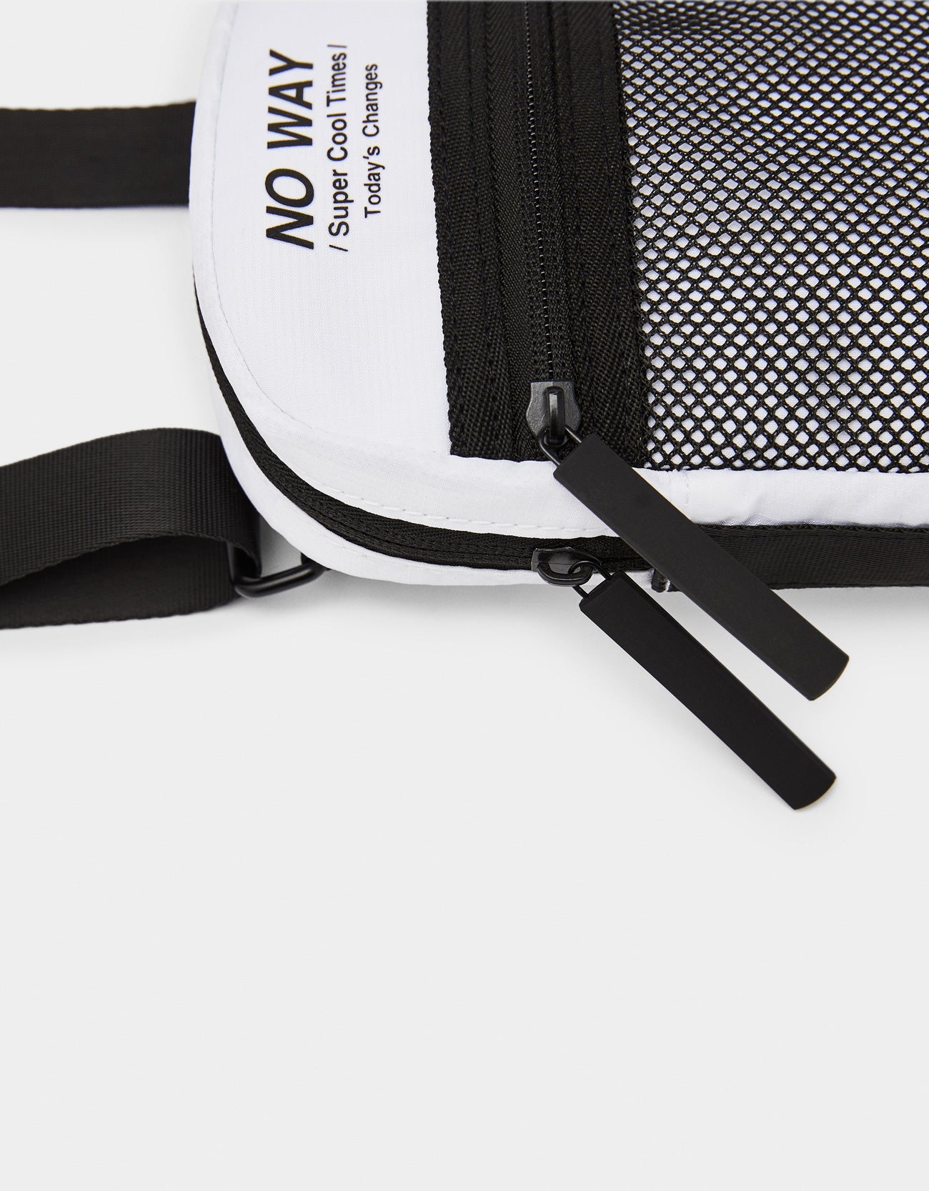 Pouch bag with slogan print