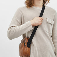 Faux leather pouch bag
