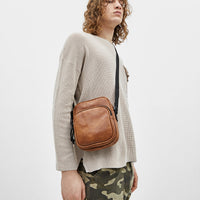 Faux leather pouch bag