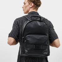 Faux leather backpack