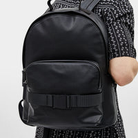 Faux leather backpack