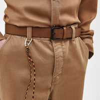 Embossed faux leather belt