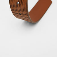 Embossed faux leather belt