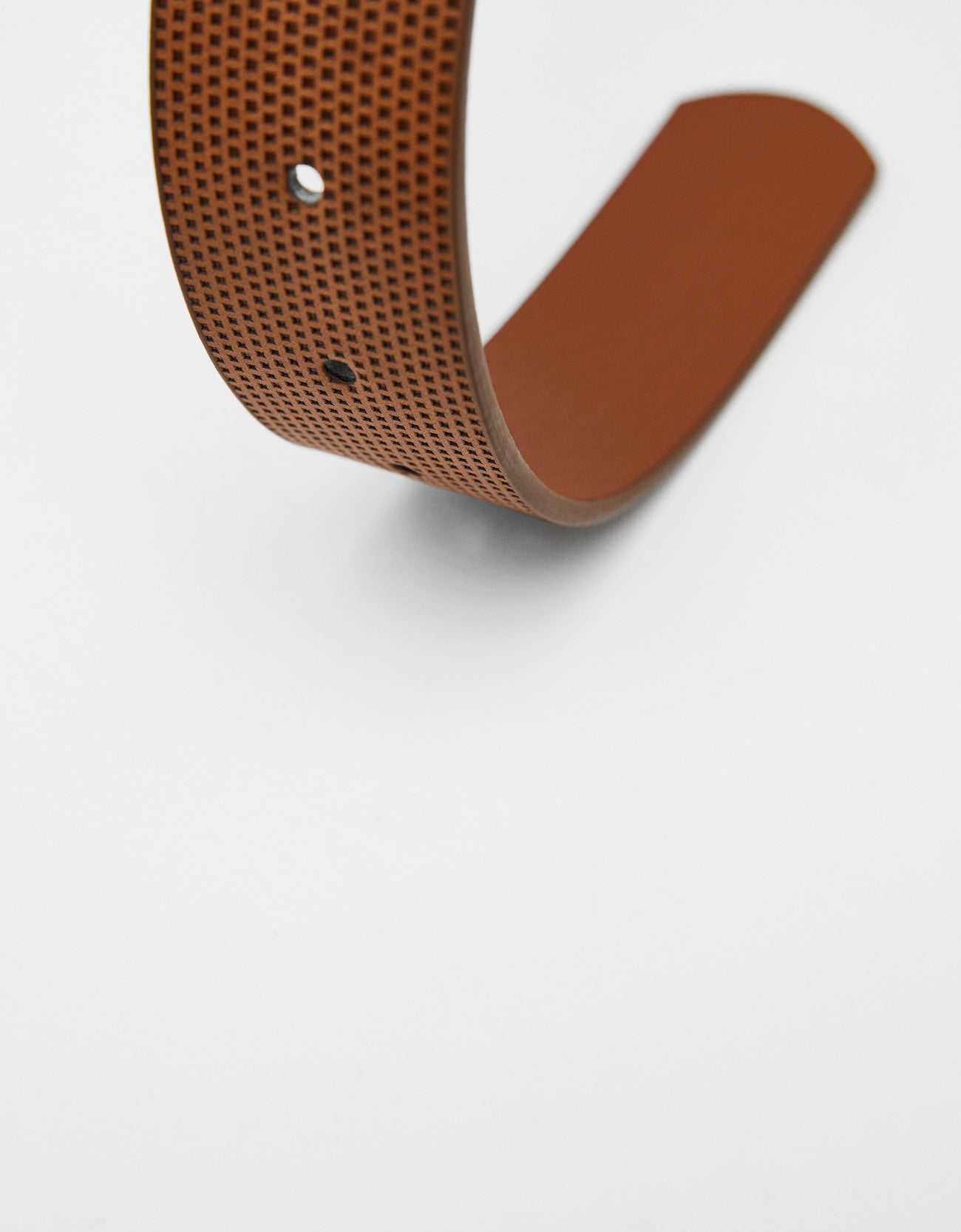 Embossed faux leather belt