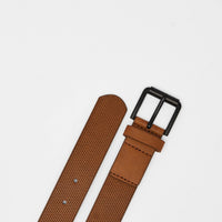 Embossed faux leather belt