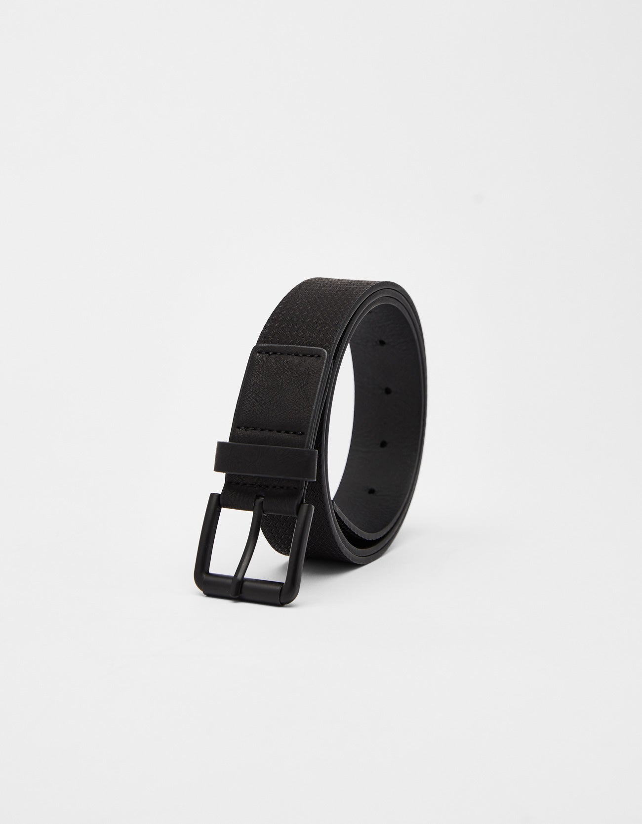 Embossed faux leather belt