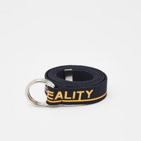 Slogan-printed canvas belt