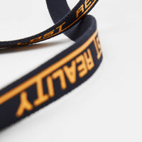 Slogan-printed canvas belt