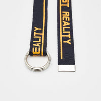 Slogan-printed canvas belt