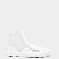 Men’s transparent high-top trainers