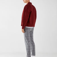 Drawstring checked jogging trousers