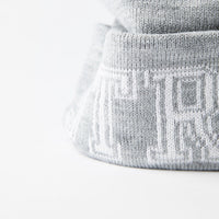 Knit beanie with print