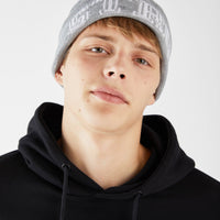 Knit beanie with print