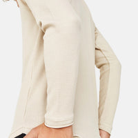 Waffle knit sweater