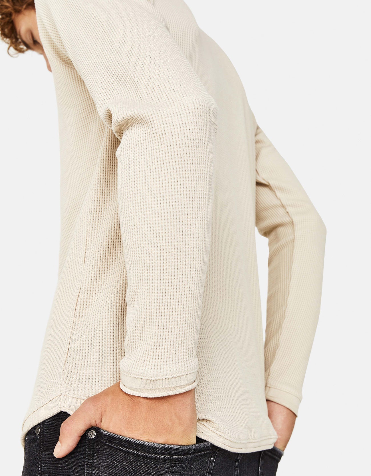 Waffle knit sweater