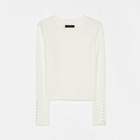 T-shirt with pearly sleeves