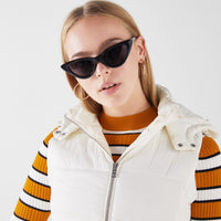 Quilted gilet with hood