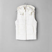 Quilted gilet with hood