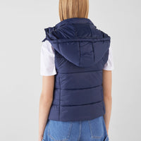 Quilted gilet with hood